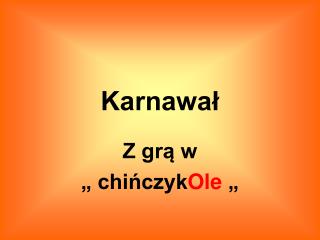 Karnawał