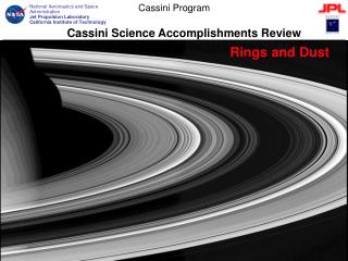 Cassini Science Accomplishments Review