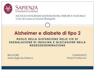 Alzheimer e diabete di tipo 2