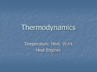 Thermodynamics