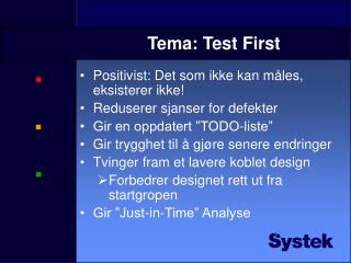 Tema: Test First