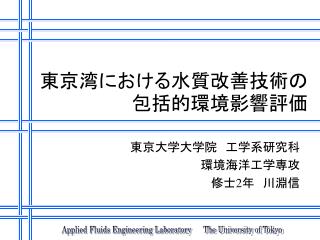 東京湾における水質改善技術の包括的環境影響評価