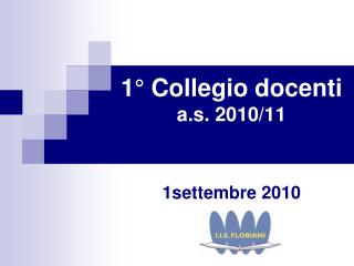 1° Collegio docenti a.s. 2010/11