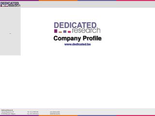 Company Profile dedicated.be