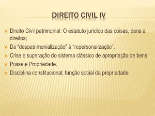 DIREITO CIVIL iV