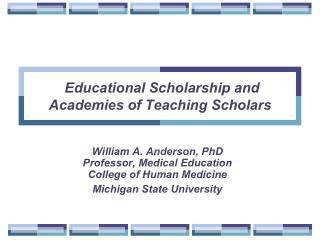 Educational Scholarship and Academies of Teaching Scholars