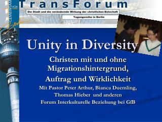 Unity in Diversity