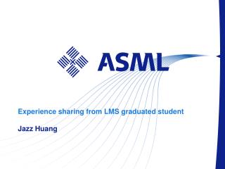 Experience sharing from LMS graduated student