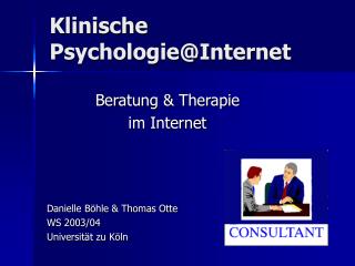 Klinische Psychologie@Internet