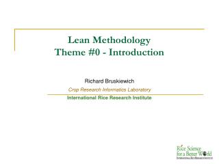 Lean Methodology Theme #0 - Introduction