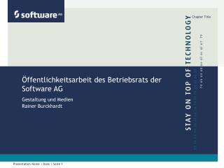 Öffentlichkeitsarbeit des Betriebsrats der Software AG