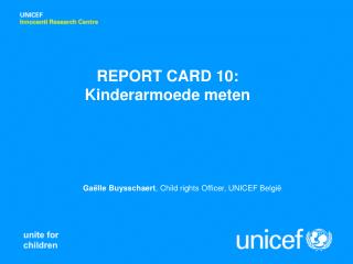 REPORT CARD 10: Kinderarmoede meten