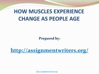 How Muscles Experience Change As People Age