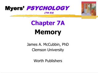 Myers’ PSYCHOLOGY 				(7th Ed)