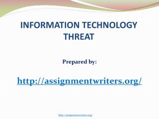 INFORMATION TECHNOLOGY THREAT