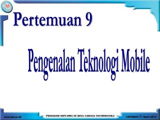 Pengenalan Teknologi Mobile