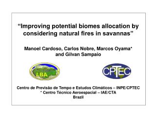 “ Improving potential biomes allocation by considering natural fires in savannas”