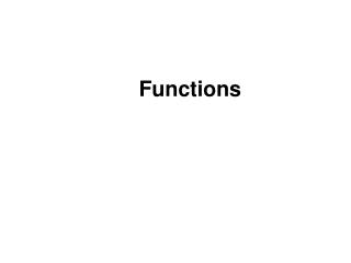 Functions