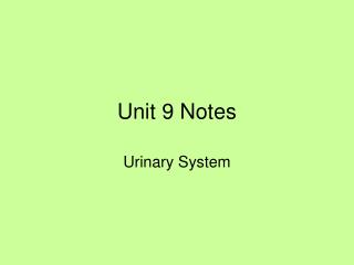 Unit 9 Notes
