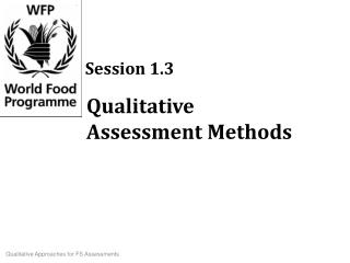 Qualitative Assessment Methods