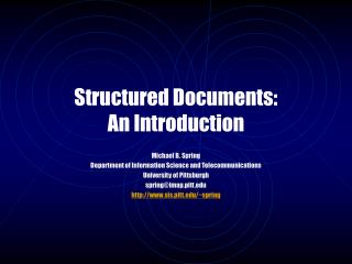 Structured Documents: An Introduction