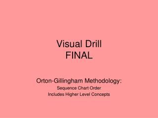 Visual Drill FINAL