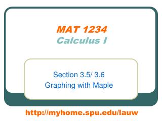 MAT 1234 Calculus I