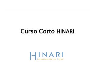 Curso Corto HINARI