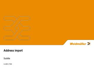 Address import