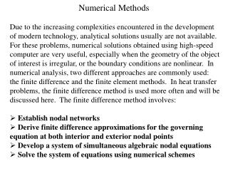 Numerical Methods