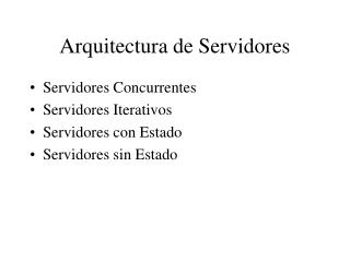 Arquitectura de Servidores