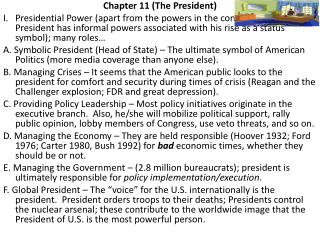 Chapter 11 (The President)