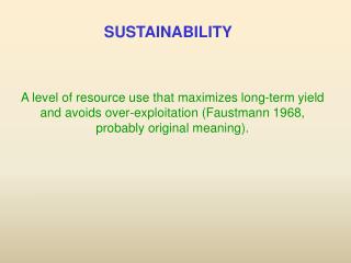 SUSTAINABILITY