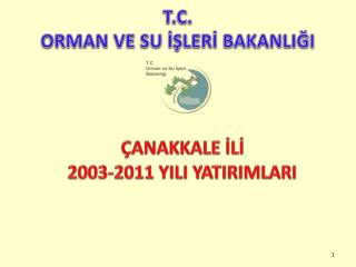 T.C. ORMAN VE SU İŞLERİ BAKANLIĞI