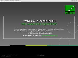 Web Rule Language (WRL) wsmo/wsml/wrl/