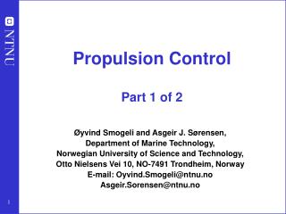 Propulsion Control Part 1 of 2