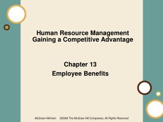 Human Resource Management Gaining a Competitive Advantage