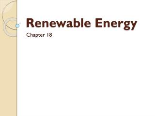 Renewable Energy