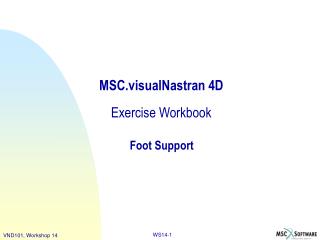 MSC.visualNastran 4D Exercise Workbook