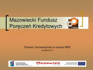 Mazowiecki Fundusz Poręczeń Kredytowych