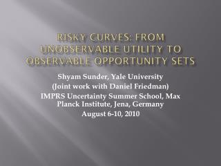 Risky Curves: From Unobservable Utility to Observable Opportunity Sets