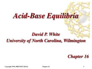 Acid-Base Equilibria