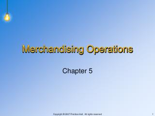 Merchandising Operations