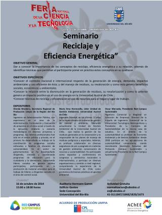 Seminario Reciclaje y Eficiencia Energética”
