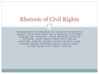 Rhetoric of Civil Rights