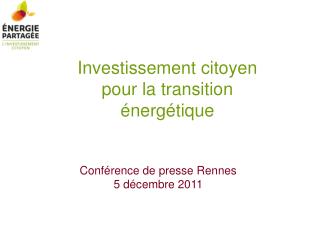 Investissement citoyen pour la transition énergétique