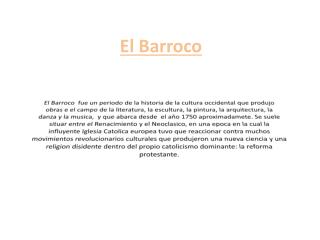 El Barroco