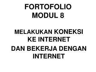 FORTOFOLIO MODUL 8