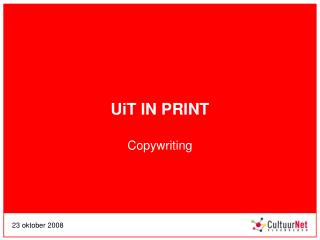 UiT IN PRINT
