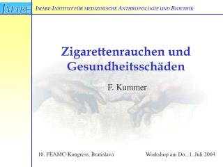 Zigarettenrauchen und Gesundheitsschäden